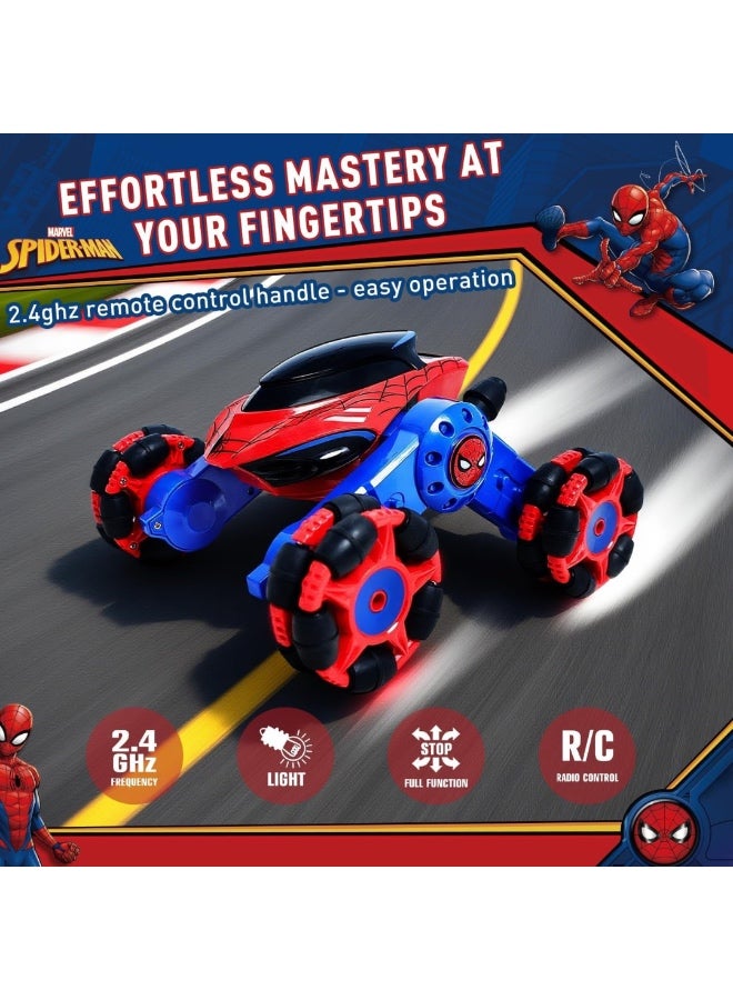 Marvel Spider-Man Drift Vehicle RC Car | 2.4 GHz Remote Control Stunt Toy | 360° Rotating Drifter with Lights | Full Function Radio Control for Boys & Girls - Image 4