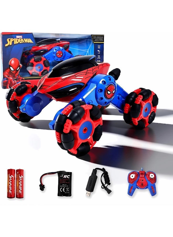Marvel Spider-Man Drift Vehicle RC Car | 2.4 GHz Remote Control Stunt Toy | 360° Rotating Drifter with Lights | Full Function Radio Control for Boys & Girls - Image 2