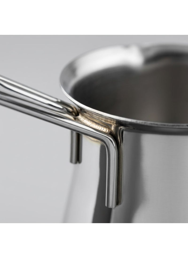 Stainless Steel Coffee Pot, Turkish Coffee Maker, Hot Beverage Boiler - Silver - Image 4