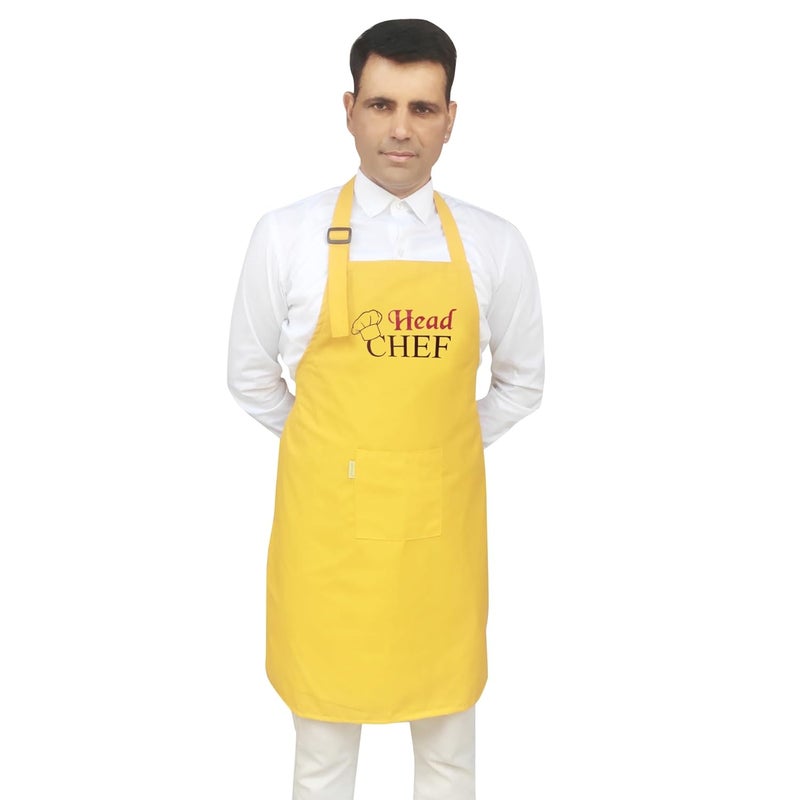 Switchon ® Waterproof Polyester Printed “HEAD CHEF” Apron with Front Pocket & Matching Chef Cap – Free Size | Durable Kitchen Apron for Men & Women | For Home Cooking, Hotels, Cafés & Restaurant Use - Image 5