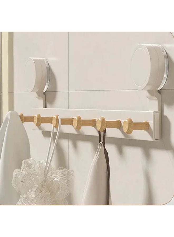 خطافات شفاطة بلون حليبي 6 قطع، حامل معاطف صناعي للحائط بدون حفر - Image 5