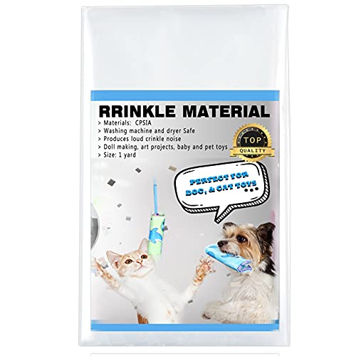 Zonon 1 Yard Crinkle Paper for Baby Toys Noise Making Plastic Film for Dog Toys Noise Maker Dog Cat Pet Supplies - Image 1