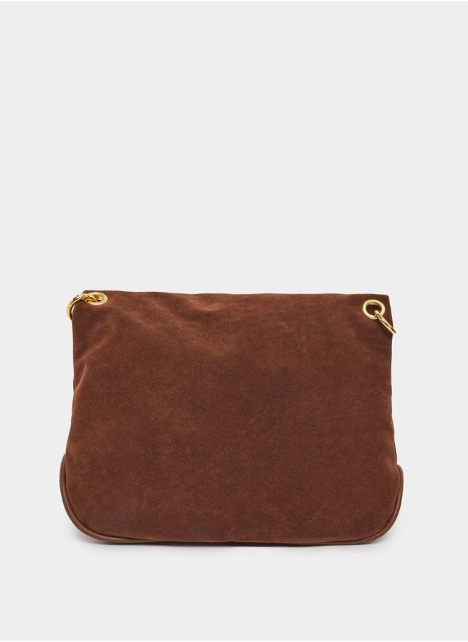 Styli Flap Front Crossbody Bag with Patch Detail  - Image 2