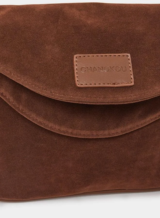 Styli  Flap Front Crossbody Bag with Patch Detail for Women | Best Price UAE