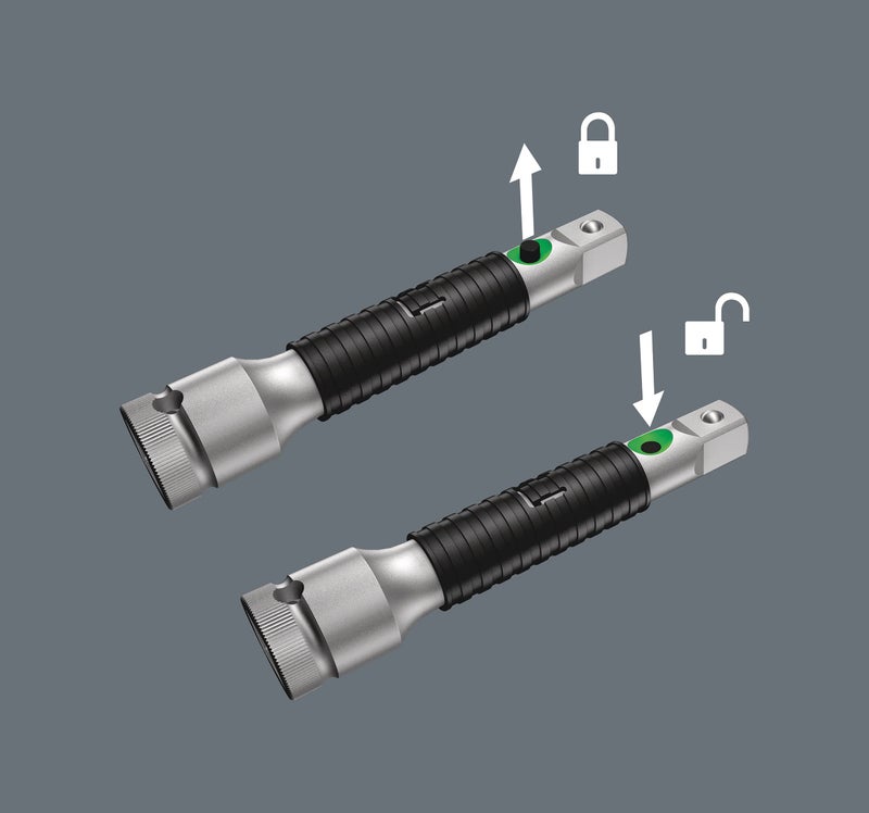 Wera - 5003531001 Zyklop 8796 LA Long extension, Square drive 1/4" Head x 150mm Extension - Image 4