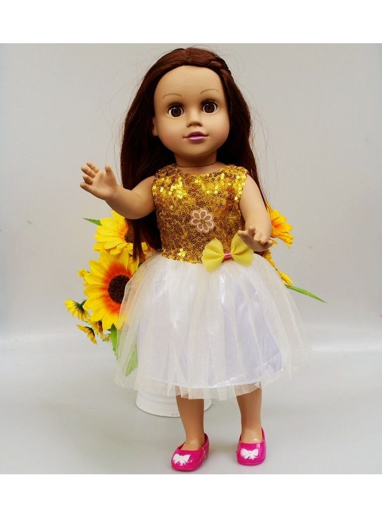 Y&D American Girls Simulated Doll Toys Blink Doll Children's Music Toys Can Stand 18inch  - Image 1