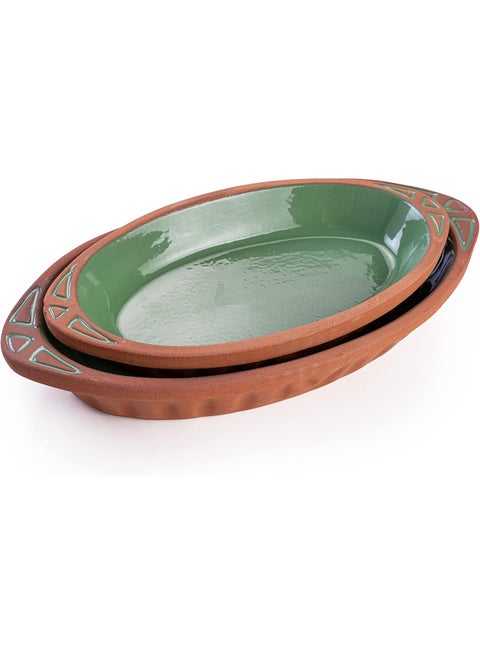 LuksYol Handmade Oval Clay Bowls for Cooking & Serving – Turkish Natural Unglazed Clay – Oven, Microwave & Dishwasher Safe – Ideal for Main Dishes, Fish, Pasta, Meat – Available in Brown, Natural, Blue, Green – Sizes: L23×13×3cm, 26×14×3cm, 23×13×3cm, 29×18×4cm, 25×11.5×3cm – Perfect for Healthy & Eco-Friendly Cooking – Sustainable Tableware Upgrade – Artisan Turkish Craftsmanship – Durable, Colorful, Chip-Resistant, Food-Safe, Gift-Ready, LuksYol Premium Collection