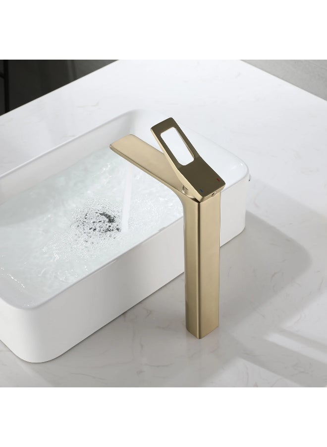 روما صنبور رومَا الطويل - لون ذهبي مطفي مع تصميم حديث، للمطبخ والحمام الفاخر - Image 4