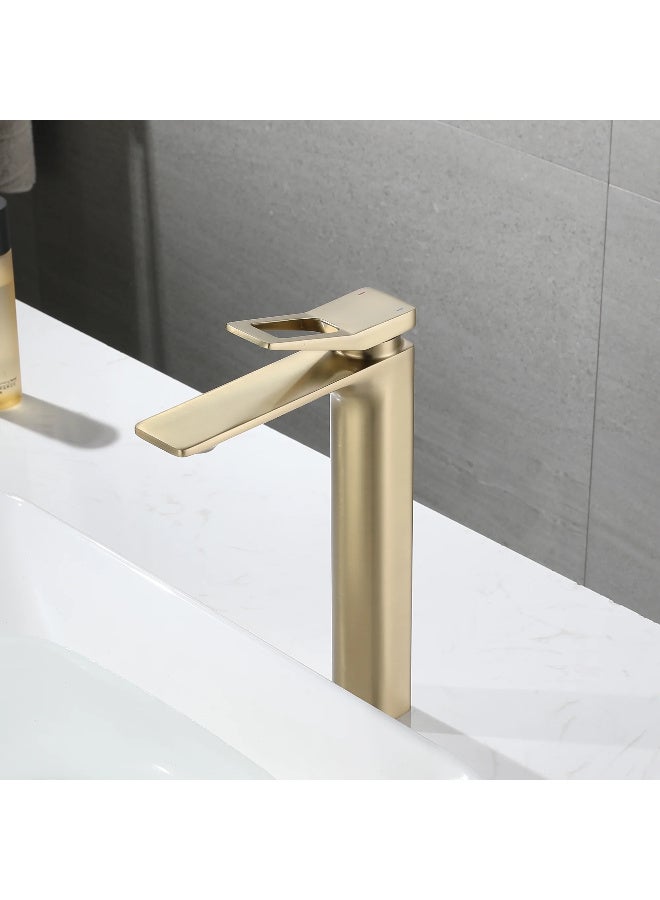 روما صنبور رومَا الطويل - لون ذهبي مطفي مع تصميم حديث، للمطبخ والحمام الفاخر - Image 5