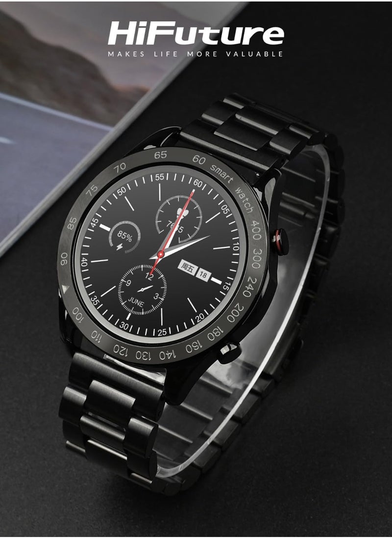 HiFuture HiFuture FutureGo Pro Stainless-Steel Smartwatch, Black  - Image 2