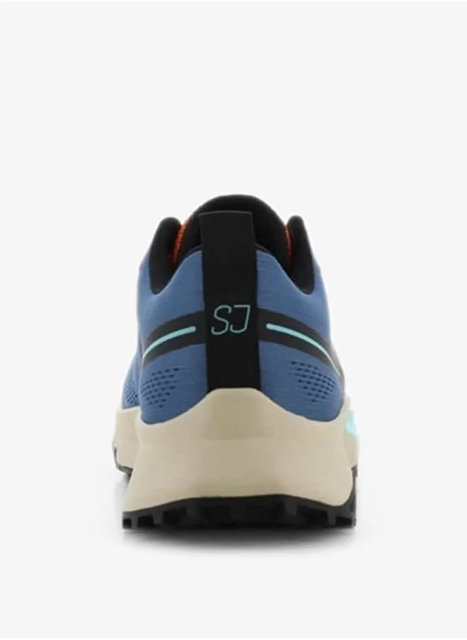 اس جي Men's Colourblock Lace-Up Low Ankle Sneakers