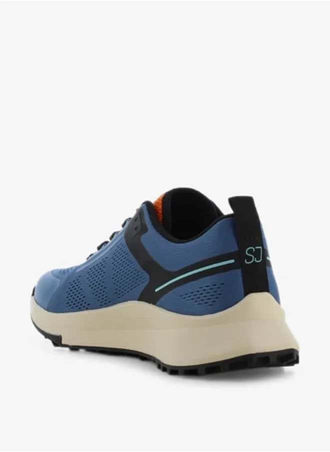 اس جي Men's Colourblock Lace-Up Low Ankle Sneakers