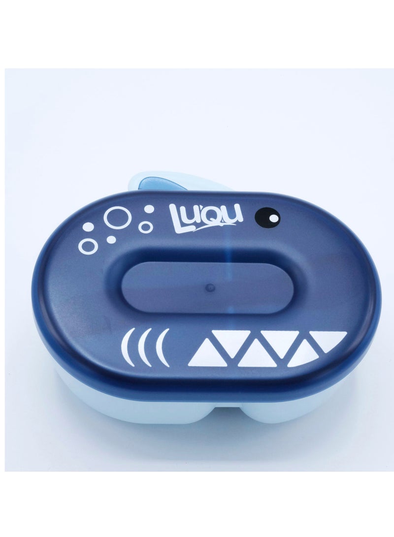 لوكو وعاء التغذية مع الملعقة ازرق غامق- 2 قطعة - Image 2