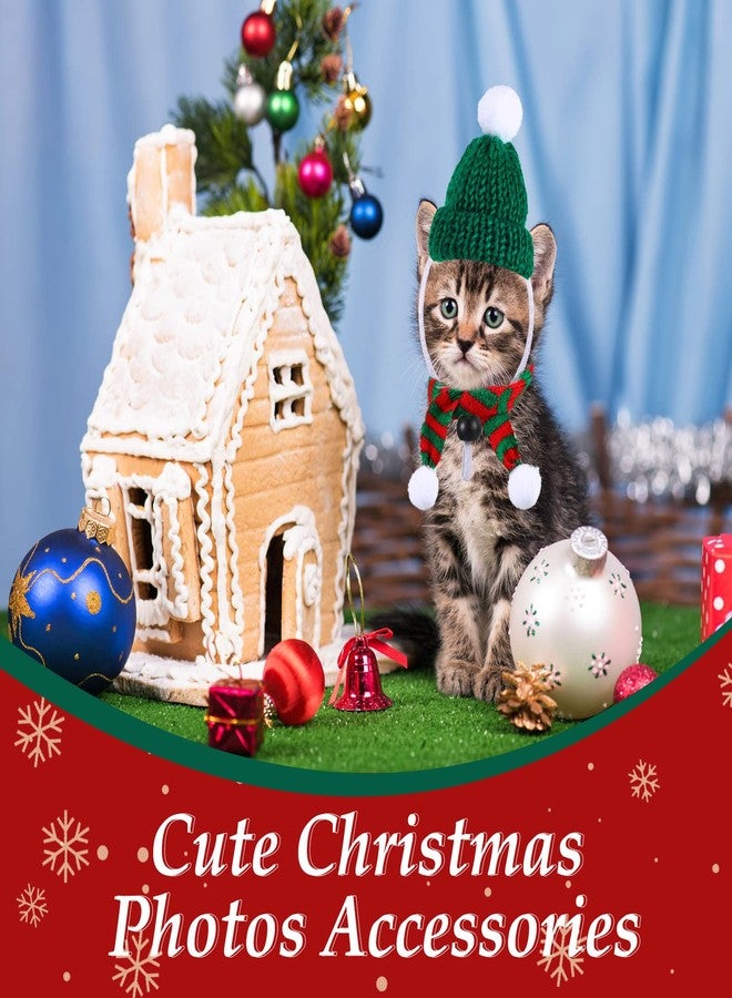 LEIFIDE 12 Pieces Christmas Guinea Pig Costumes Small Animal Christmas Costume Mini Santa Hat Scarf Sets Xmas Small Pet Outfit Clothes for Chicken Chinchilla Rabbit Hamster Hedgehog Ferrets Squirrel - Image 4