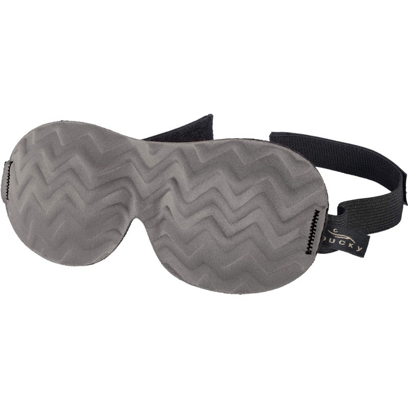 Bucky Ultralight Travel & Sleep Chevron Eye Mask, Gray, One Size - Image 1