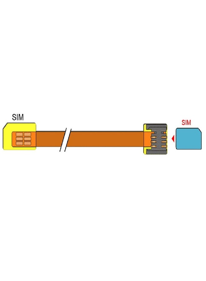 chenyang GSM CDMA Standard UIM SIM Card Kit Male to Female Extension Soft Flat FPC Cable Extender 10cm - Image 2