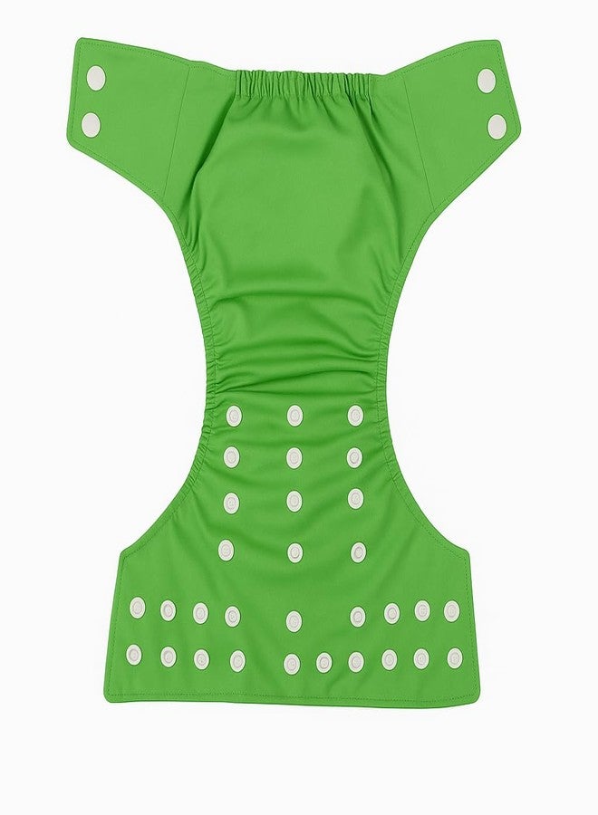 Laee cute "Reusable Baby Cloth Diaper with Absorbent Insert - Adjustable & Eco-Friendly" (green@34) - Image 3