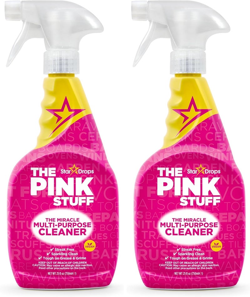 Stardrops - The Pink Stuff Miracle Multi-Purpose Cleaner – Removes Grease, Grime, and Stains on Kitchens, Bathrooms, Floors, and More (Pack of 2) - Image 1