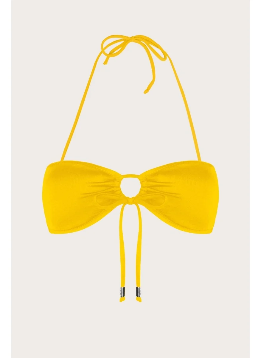 Ayyıldız 63567 Yellow Strapless Bikini Top