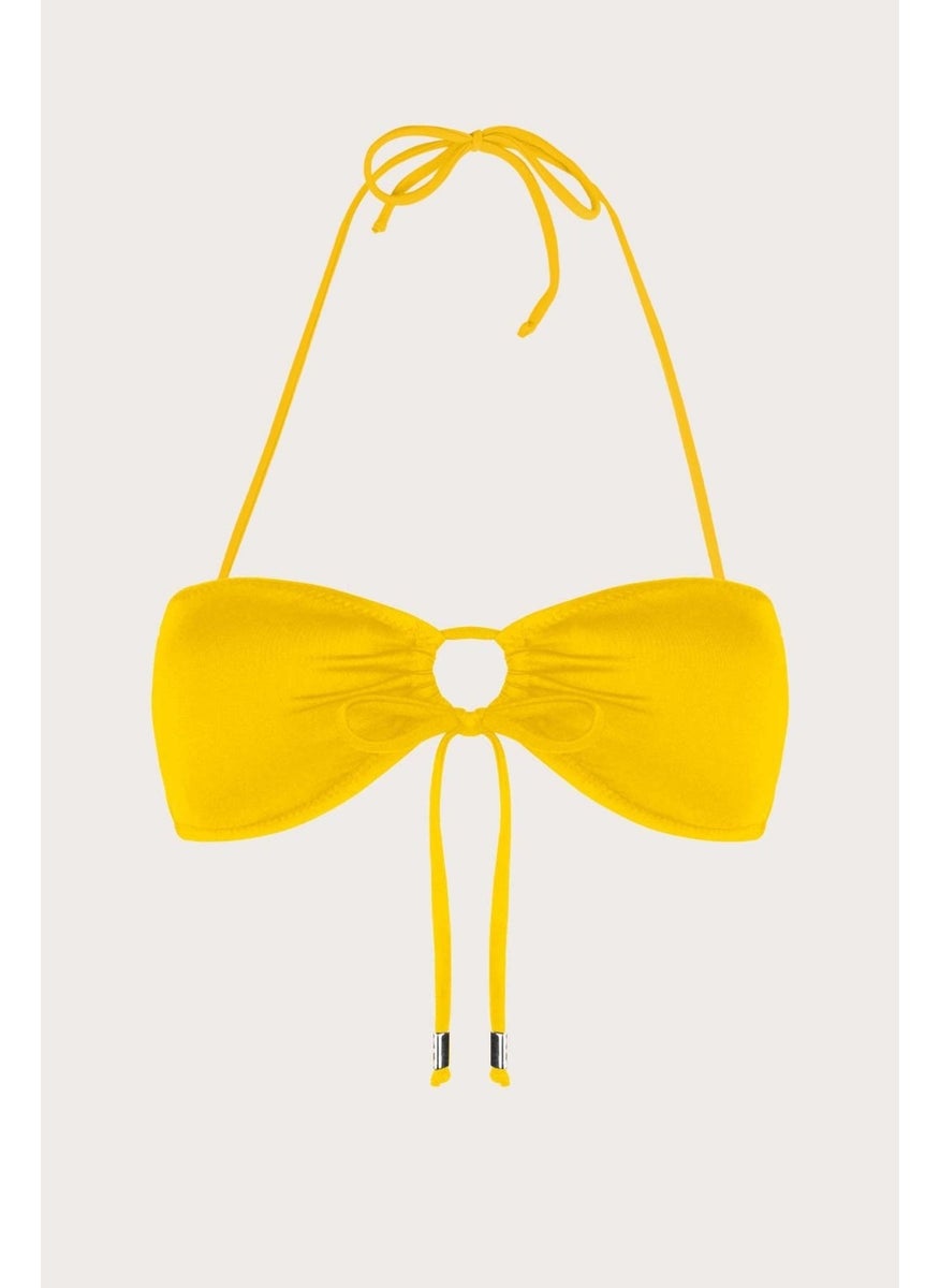 Ayyıldız 63567 Yellow Strapless Bikini Top  - Image 3