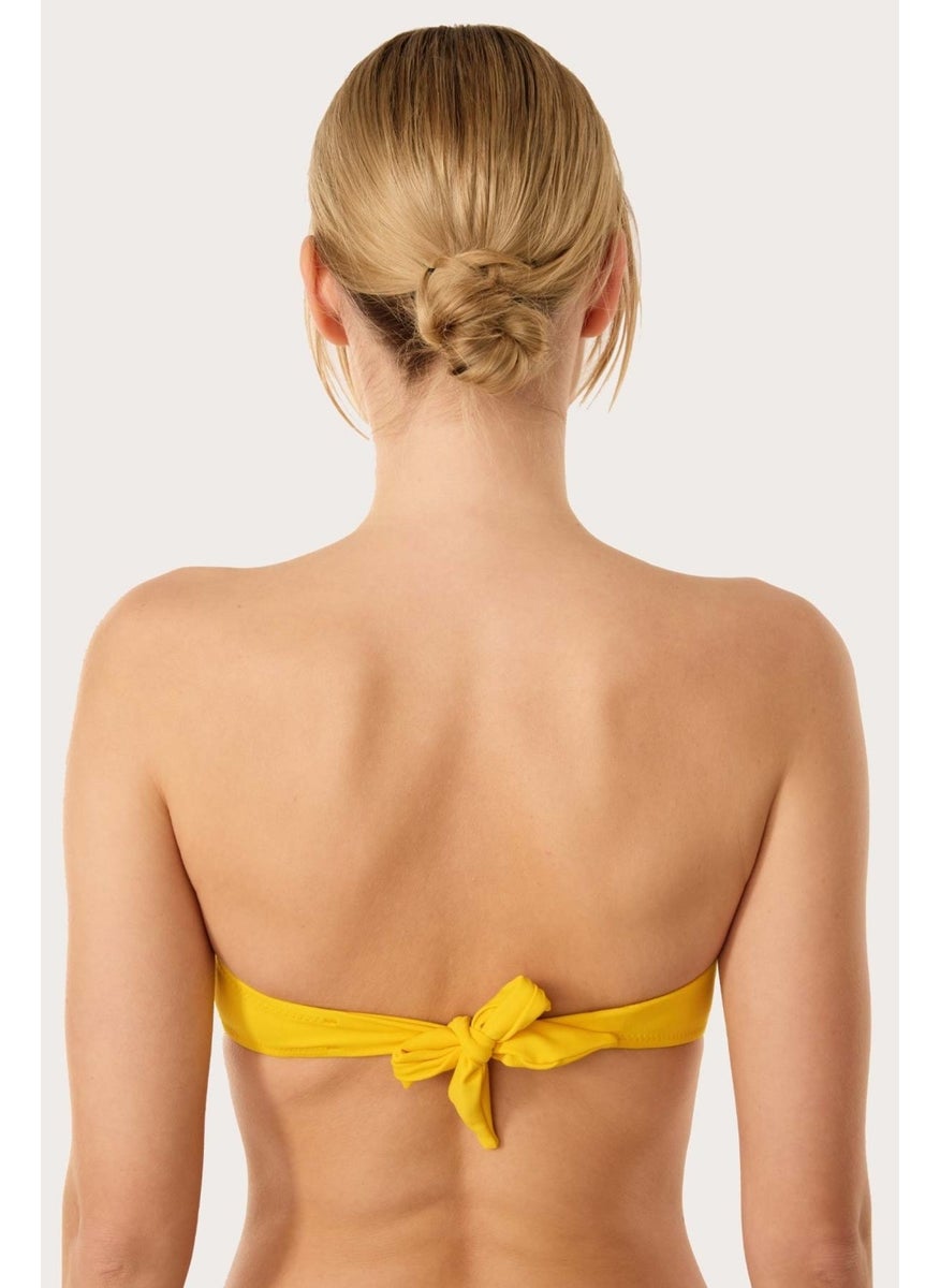 Ayyıldız 63567 Yellow Strapless Bikini Top  - Image 2