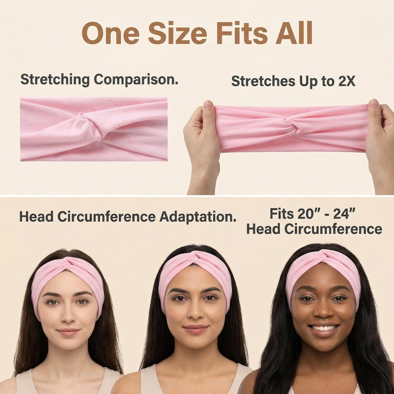 Luuao 12-Pack Stretchy Headbands for Women, Absorbent Sport Headbands with Soft Twist Knot Design, Non-Slip Yoga Workout Headbands for Daily Use, Sweat-Wicking Comfortable Hair Bands(12 Color2) - Image 3
