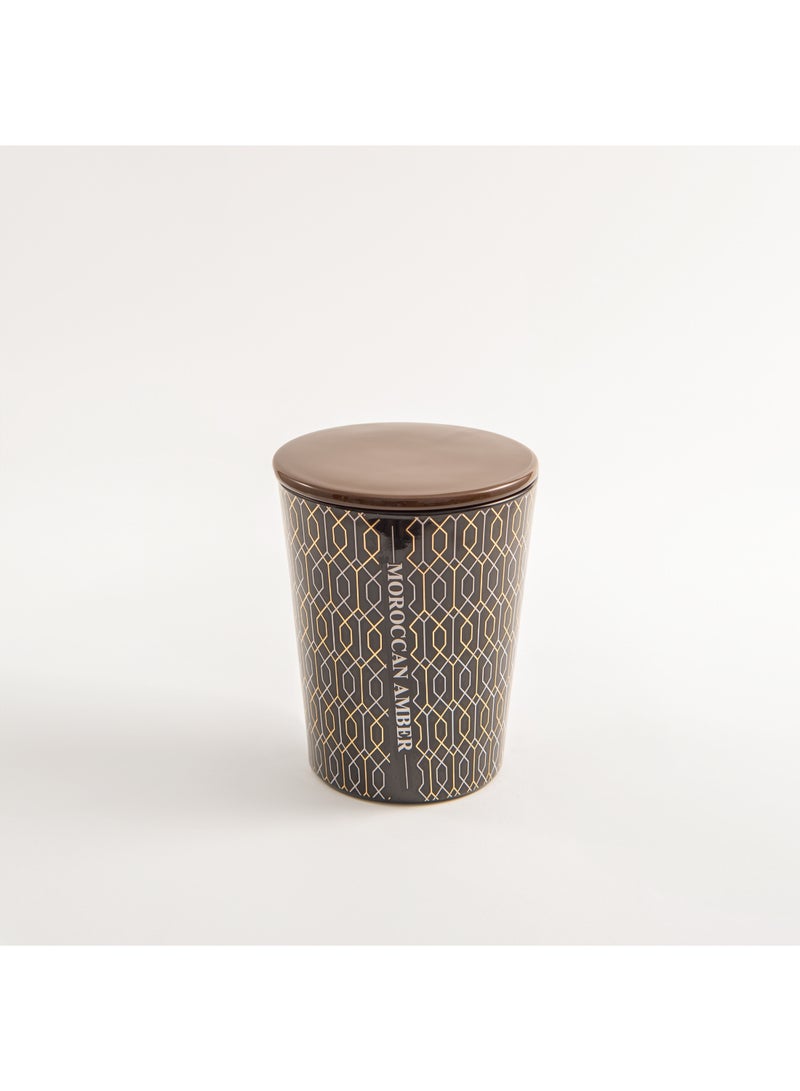 Homez Moroccan Amber scented candle in a jar with lid 810 g - Image 1