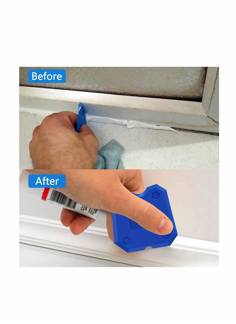 Excefore - Caulking Tools, 3 In 1 Caulking Finishing Tool Kit Silicone Sealant Caulk Grout Remover Scraper and Caulk Nozzle Applicator for Kitchen, Bathroom, Window and Sink Joint - Image 1