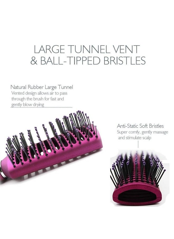 MAJESTIQUE Majestique Vented Hair Brush With Paddle Hair Brush Premium Purple Series - Refresh and Extend Flat Hair Brush. Paddle Detangler for All Hair Types for Women. Men. Girls -(Pack of 2)  - Image 2