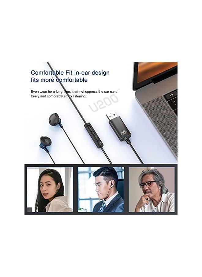 U200 Usb Computer Earphones Volume Adjustment Sound With Microphone Used For Work Play And Learning Cable Length 1.2M Blue - pzsku/ZBEE231A59CFF9467F994Z/45/_/1703220411/d9afb44a-001c-49f5-a778-63f92810e006