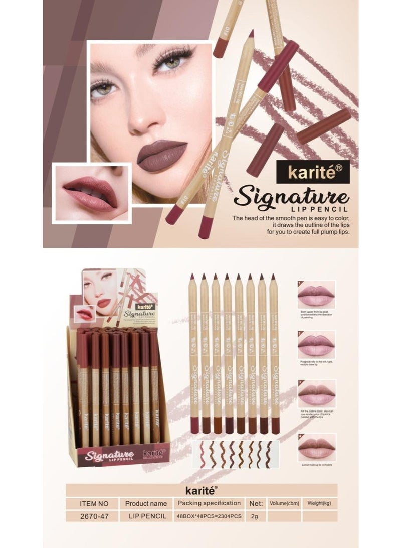 Karite 8 pcs Lip liners pencils 8 Different colors - Image 2