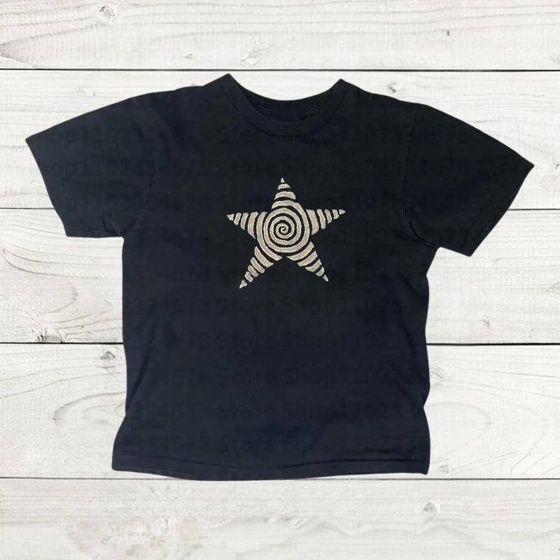 European Size Women'S Pure Cotton T-Shirt Vinatage Lucky Star Baby Tee, Retrto Women Sh - Image 3