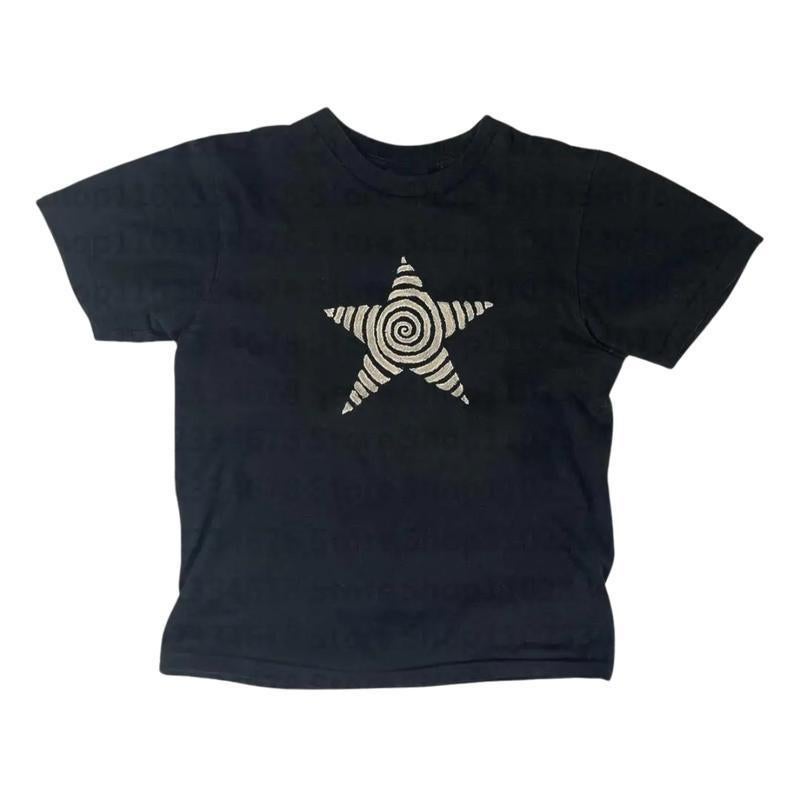 European Size Women'S Pure Cotton T-Shirt Vinatage Lucky Star Baby Tee, Retrto Women Sh - Image 1