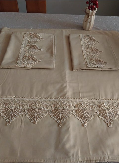 Large bed set, cotton without synthetic fibres, 3 pieces, 280*260