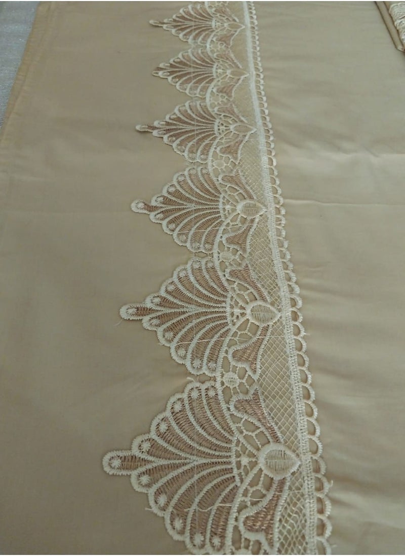 Large bed set, cotton without synthetic fibres, 3 pieces, 280*260