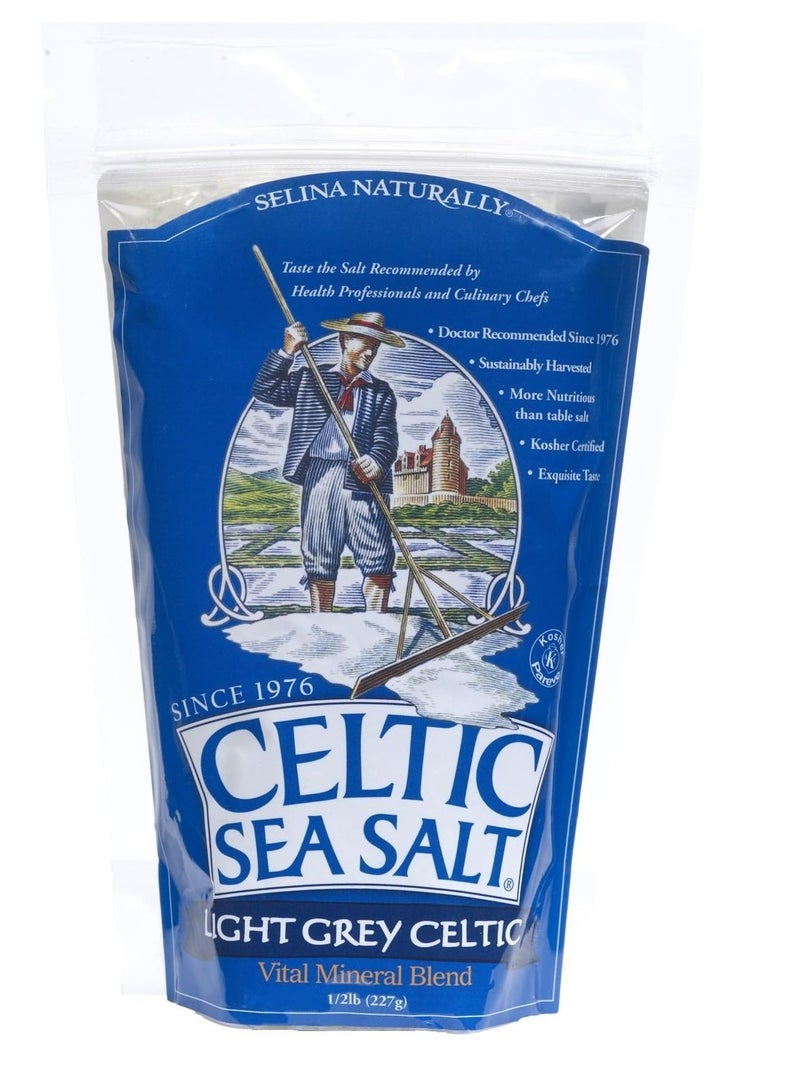 سيلينا ملح البحر السلتي، مزيج معدني حيوي سلتيك رمادي فاتح، 227 جرام - Image 1