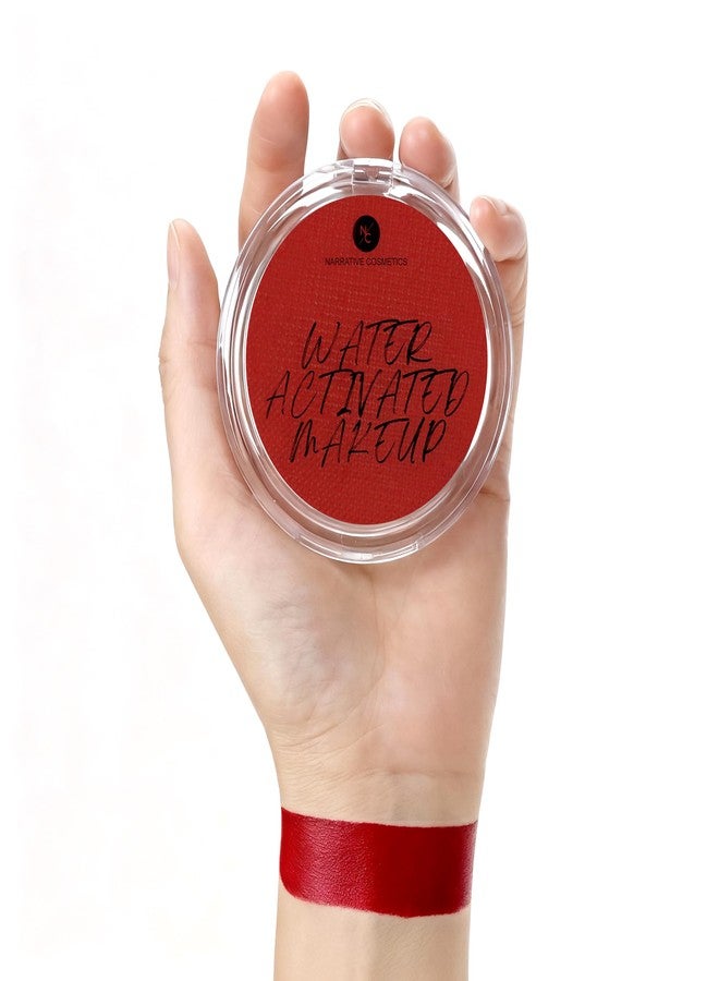 Narrative Cosmetics Water-Activated Face & Body Paint - Highly Pigmented, Long-Lasting Face & Body Paint for SFX, Cosplay, and Artistic Makeup - Red, 0.70 oz (20g) - Image 1