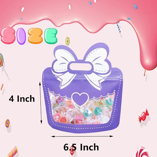 Prudance 20 PCS Bow Gift Bags with Handle Goodie Bags for Candy, Cookies, Snacks, Wedding, Baby Shower, Birthday Party Favors - Image 3
