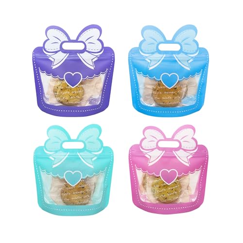 Prudance 20 PCS Bow Gift Bags with Handle Goodie Bags for Candy, Cookies, Snacks, Wedding, Baby Shower, Birthday Party Favors - Image 1