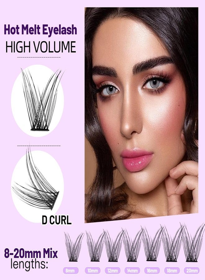 Bodermincer 84 Cluster D Curl Natural Style Eyelashes Professional Makeup Individual Cluster EyeLashes Grafting Fake False Eyelashes (16MM) - Image 4