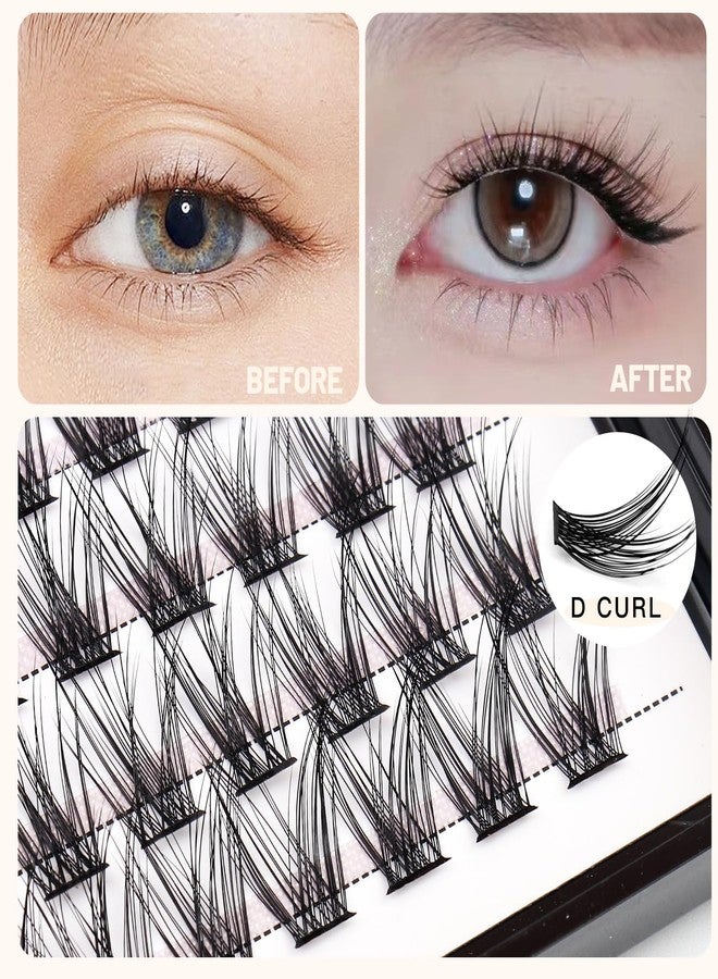Bodermincer 84 Cluster D Curl Natural Style Eyelashes Professional Makeup Individual Cluster EyeLashes Grafting Fake False Eyelashes (16MM) - Image 3