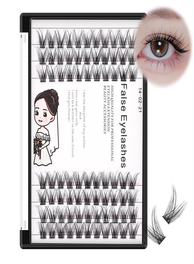Bodermincer 84 Cluster D Curl Natural Style Eyelashes Professional Makeup Individual Cluster EyeLashes Grafting Fake False Eyelashes (16MM) - Image 1