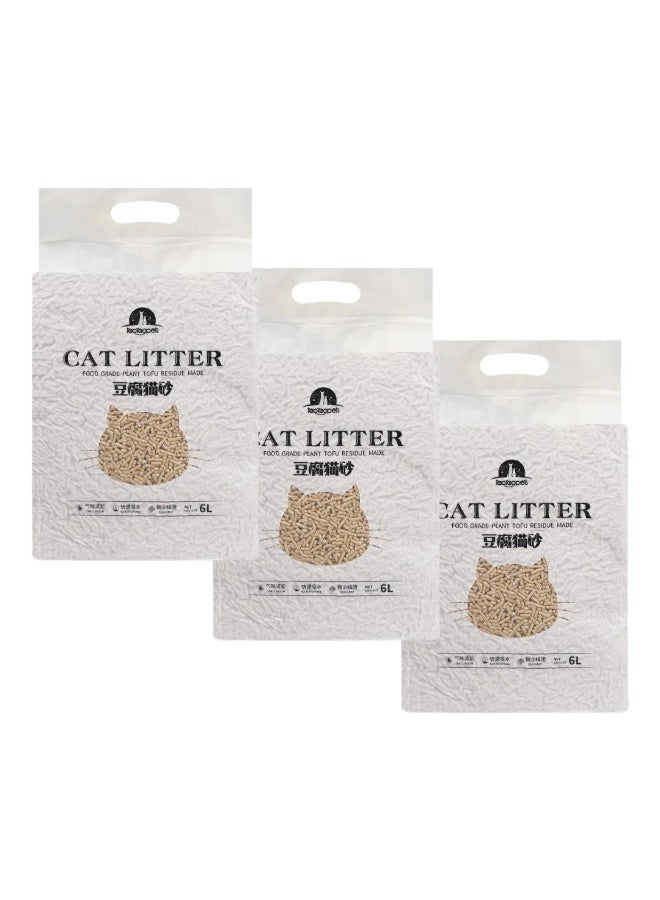 Natural Plant Tofu Cat Litter – 6L - Orginal ( Pack OF 3 ) - Image 1