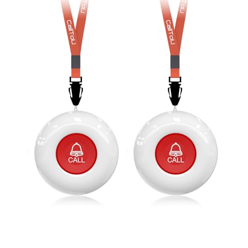 CallToU Wireless Call Buttons for Caregiver Pager and Restaurant Calling Pager Waterproof 500+ Feet Operating Range for Elderly/Patient/Disable（Need to Be Paired with Receiver to Work） - Image 1
