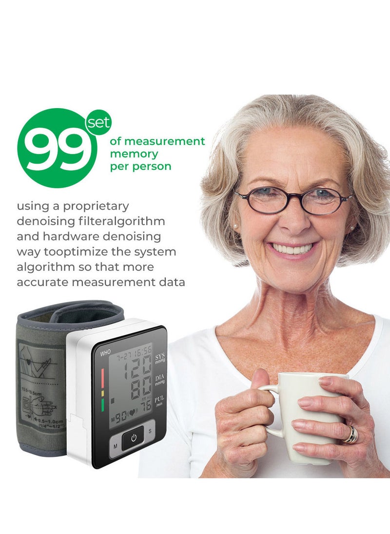 Generic - Portable Wrist Sphygmomanometer for Home Use with 90 Measurement Memory Function, Adjustable Cuff Blood Pressure Monitor. - Image 1