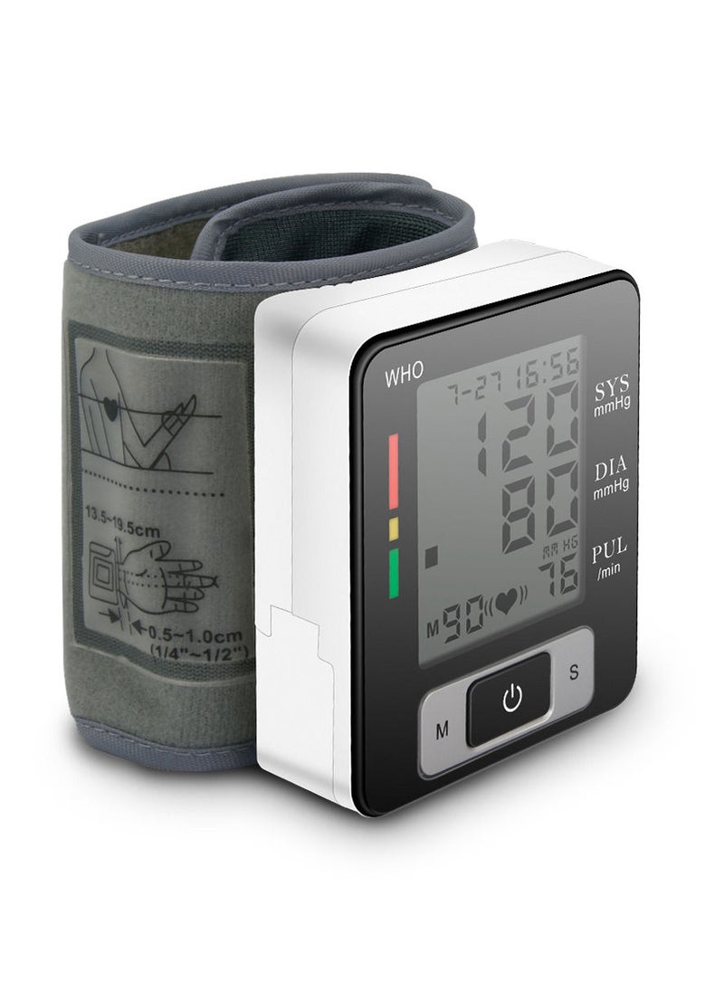 Generic - Portable Wrist Sphygmomanometer for Home Use with 90 Measurement Memory Function, Adjustable Cuff Blood Pressure Monitor. - Image 1
