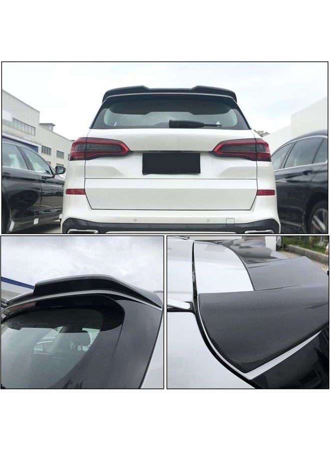 MCARCAR KIT Carbon Fiber Roof Spoiler Compatible with 2019-2025 BMW G05 X5 Customized Rear Roof Window Top Wing Lip (Not Fits X5M/M Competition) - Image 3