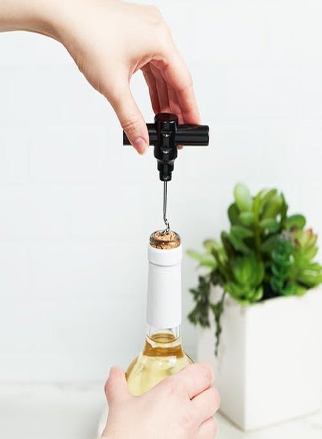 ترو فتاحة زجاجات نبيذ جيبية مخفية حقيقية، فتاحة زجاجات نبيذ محمولة بحلزون مخفي، تصميم صغير الحجم ومتين ومناسب للسفر والتخييم والنزهات وحفلات الشواء، هدية مثالية للرجال، طقم من قطعة واحدة - Image 3