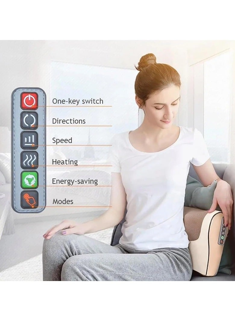 Back Neck Massager Infrared Heating Electric Shoulder Foot Massage Pillow Deep Tissue Kneading For Waist Legs Shoulder Women Men - Image 4
