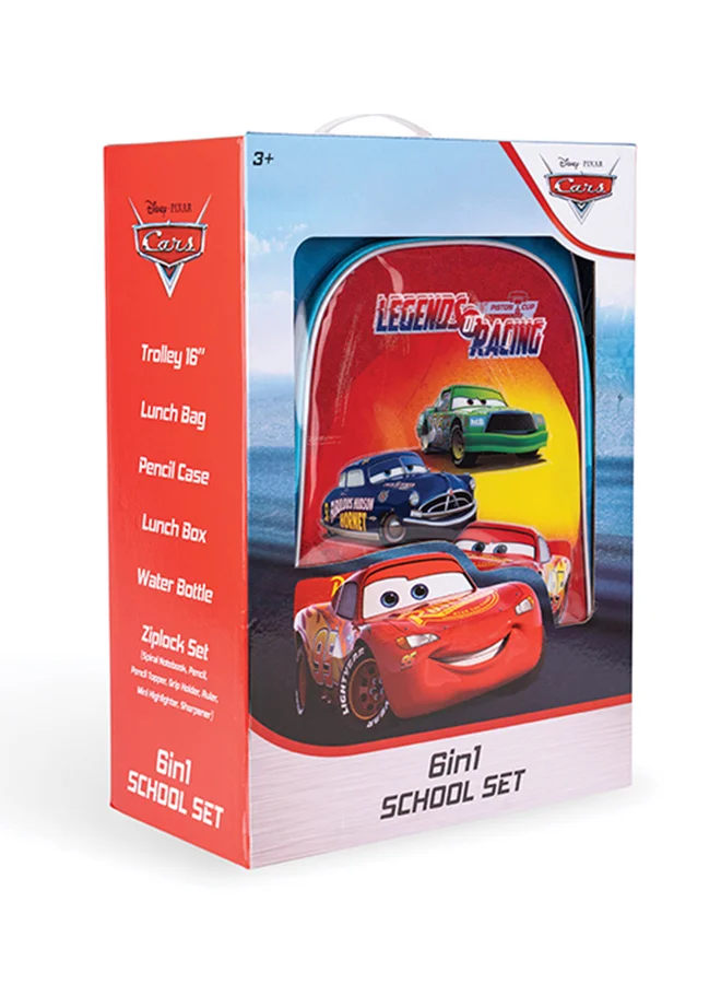 ترو كير 6 In 1 Disney Cars Legends Of Racing Trolley Box Set, 16 inches
